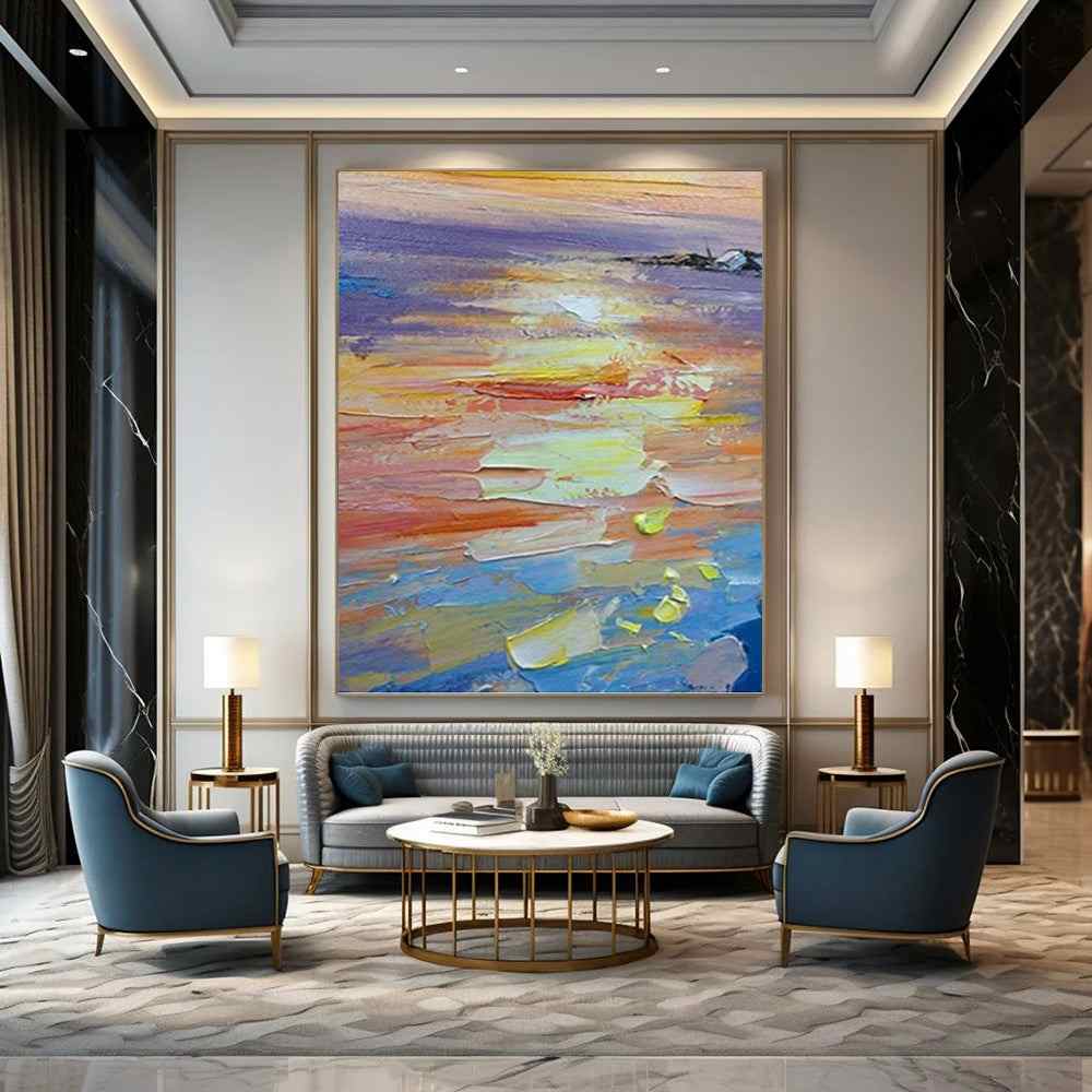beach evening abstract coastal design 4